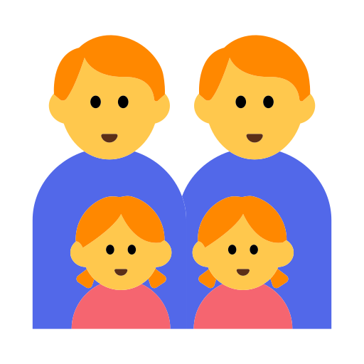 👨‍👨‍👧‍👧 Family: Man & Man & Girl & Girl