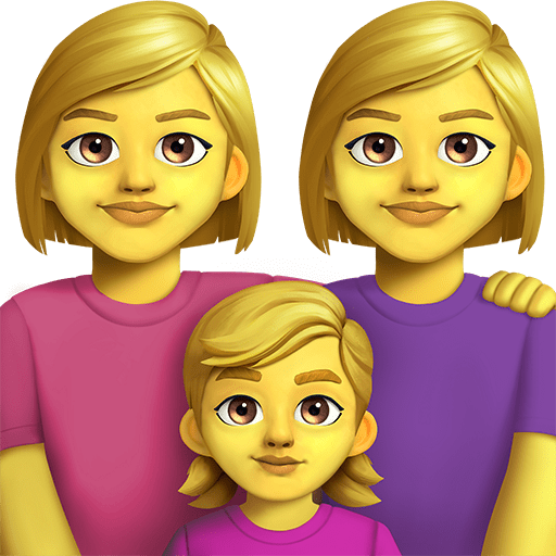 👩‍👩‍👧 Familie: Frau & Frau & Mädchen