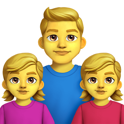 👨‍👧‍👧 Family: Man & Girl & Girl
