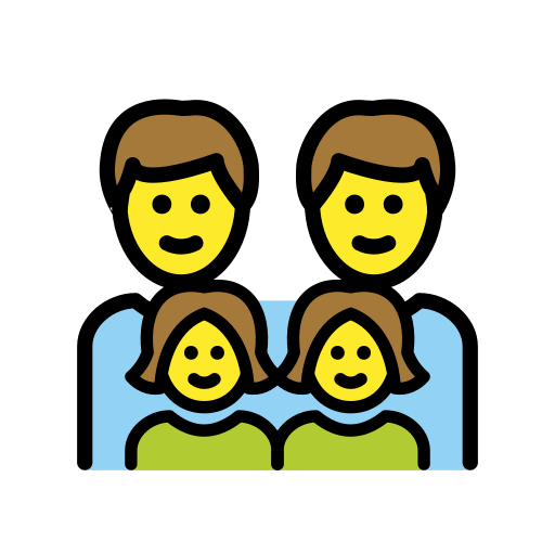 👨‍👨‍👧‍👧 Family: Man & Man & Girl & Girl