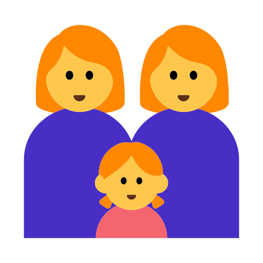 👩‍👩‍👧 Familie: Frau & Frau & Mädchen