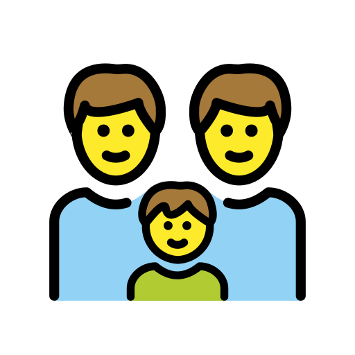 👨‍👨‍👦 Familia: Hombre, Hombre y Niño