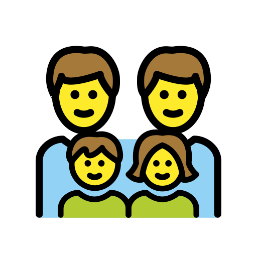 👨‍👨‍👧‍👦 Family: Man & Man & Girl & Boy