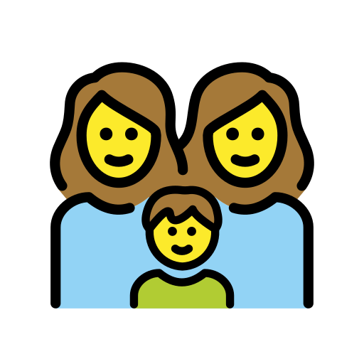 👩‍👩‍👦 Famiglia: Donna, Donna e Bambino