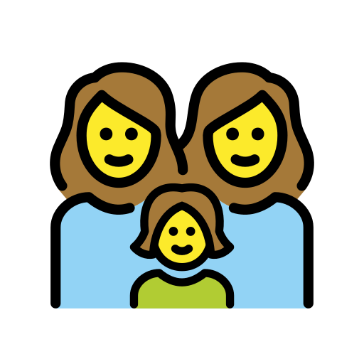👩‍👩‍👧 Familie: Frau & Frau & Mädchen
