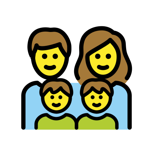 👨‍👩‍👦‍👦 Family: Man & Woman & Boy & Boy