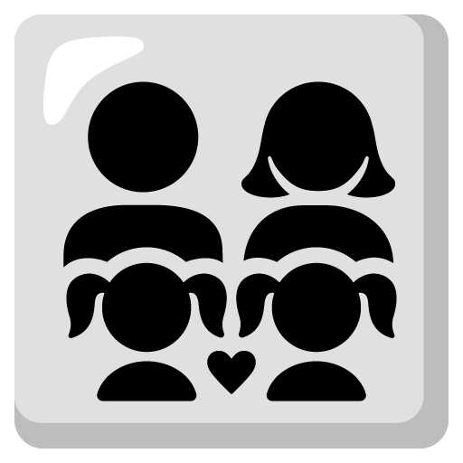 👨‍👩‍👧‍👧 Familie: Mann & Frau & Mädchen & Mädchen