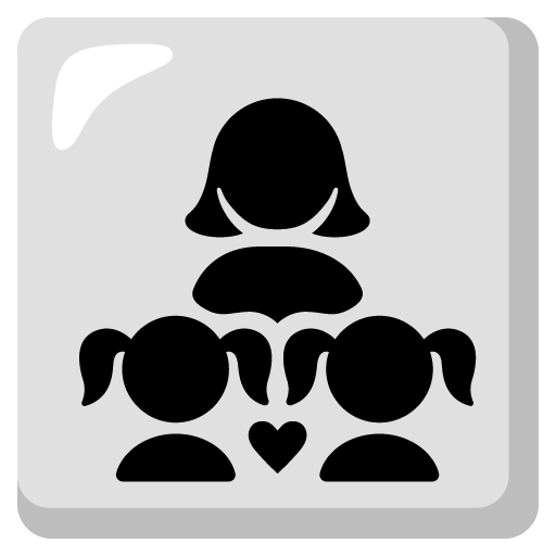 👩‍👧‍👧 Familie: Frau & Mädchen & Mädchen