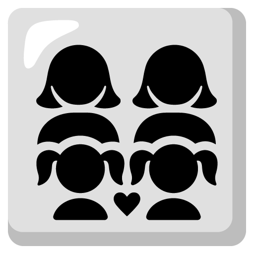 👩‍👩‍👧‍👧 Família: Mulher & Mulher & Menina & Menina