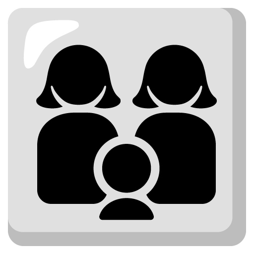 👩‍👩‍👦 Famiglia: Donna, Donna e Bambino