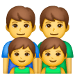 👨‍👨‍👦‍👦 Famiglia: Uomo e Uomo e Ragazzo e Ragazzo