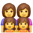 👩‍👩‍👧‍👧 Família: Mulher & Mulher & Menina & Menina