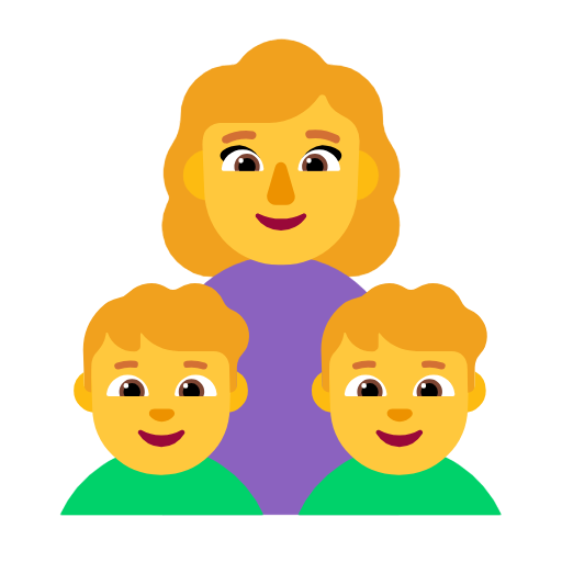 👩‍👦‍👦 Family: Woman & Boy & Boy