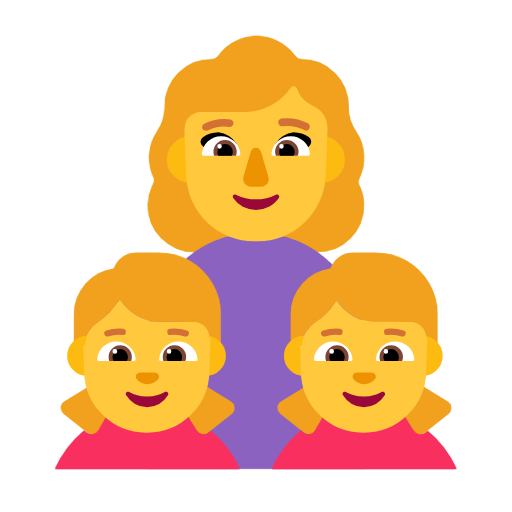 👩‍👧‍👧 Familie: Frau & Mädchen & Mädchen