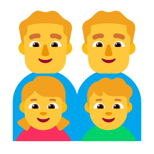 👨‍👨‍👧‍👦 Family: Man & Man & Girl & Boy