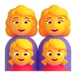 👩‍👩‍👧‍👧 Família: Mulher & Mulher & Menina & Menina