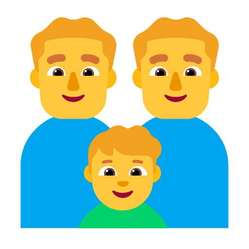 👨‍👨‍👦 Familia: Hombre, Hombre y Niño