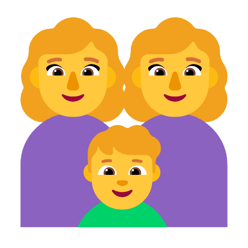 👩‍👩‍👦 Famiglia: Donna, Donna e Bambino