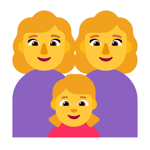 👩‍👩‍👧 Familie: Frau & Frau & Mädchen