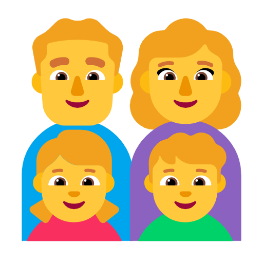 👨‍👩‍👧‍👦 Family: Man & Woman & Girl & Boy