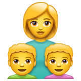 👩‍👦‍👦 Family: Woman & Boy & Boy