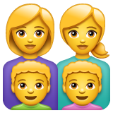 👩‍👩‍👦‍👦 Family: Woman & Woman & Boy & Boy