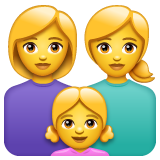 👩‍👩‍👧 Familie: Frau & Frau & Mädchen