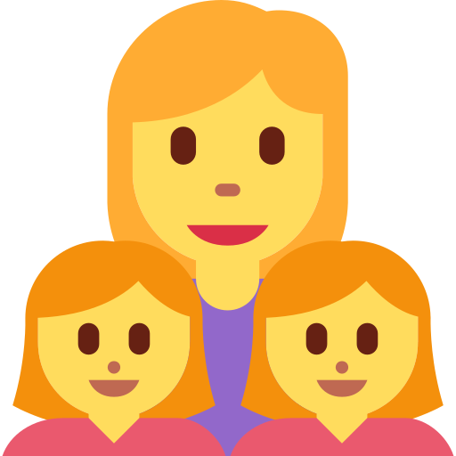 👩‍👧‍👧 Familie: Frau & Mädchen & Mädchen