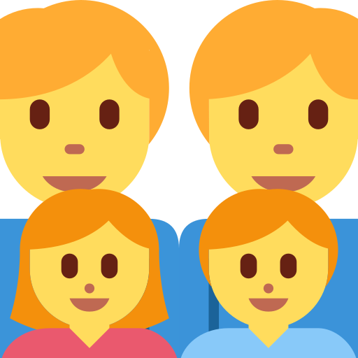 👨‍👨‍👧‍👦 Family: Man & Man & Girl & Boy