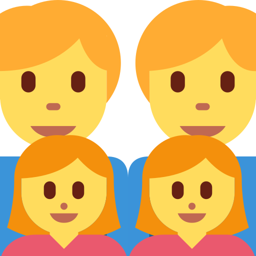 👨‍👨‍👧‍👧 Family: Man & Man & Girl & Girl