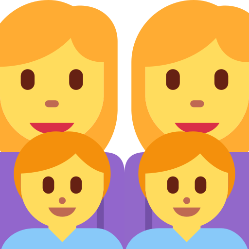 👩‍👩‍👦‍👦 Family: Woman & Woman & Boy & Boy