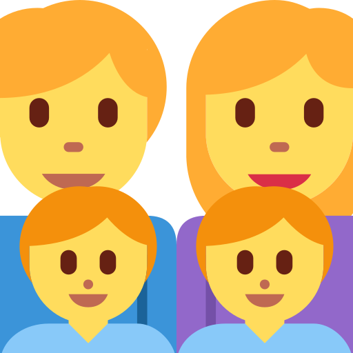 👨‍👩‍👦‍👦 Family: Man & Woman & Boy & Boy