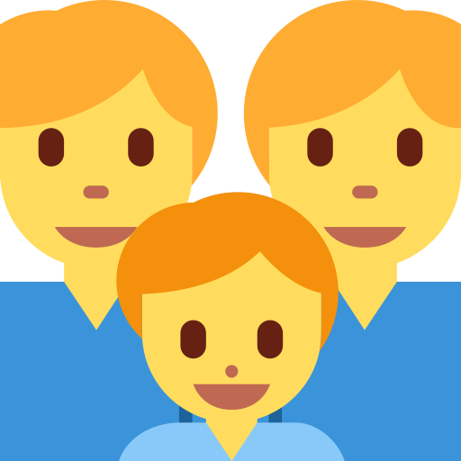 👨‍👨‍👦 Familia: Hombre, Hombre y Niño