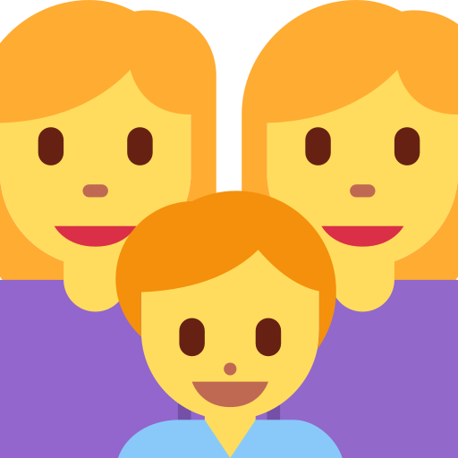 👩‍👩‍👦 Famiglia: Donna, Donna e Bambino