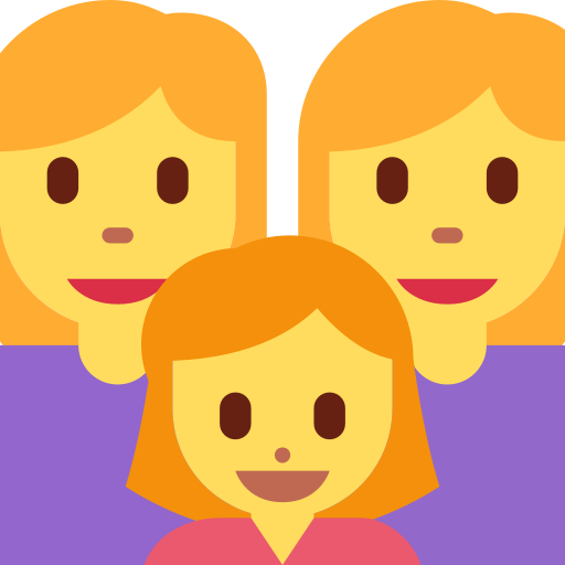 👩‍👩‍👧 Familie: Frau & Frau & Mädchen