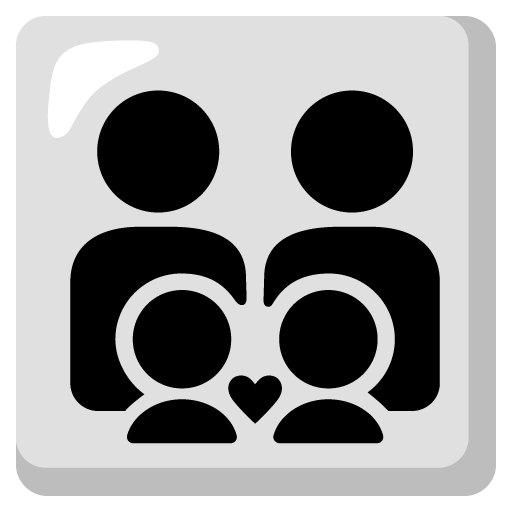 🧑‍🧑‍🧒‍🧒 Famille : Adulte et Adulte & Enfant & Enfant