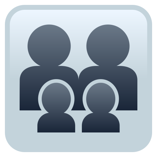 🧑‍🧑‍🧒‍🧒 Famille : Adulte et Adulte & Enfant & Enfant